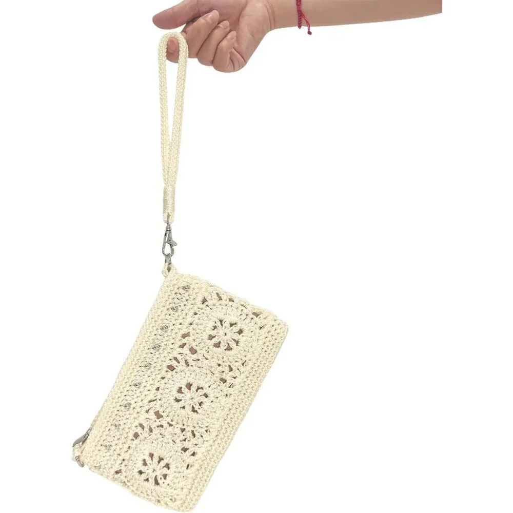 Wristlet Wallet Clutch Polyester Compact Small Phone Bag for Women
